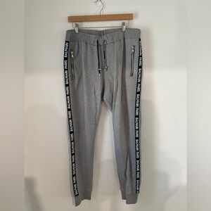 Balmain Light Gray Joggers with Black Accents men, XXL
